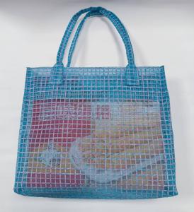 PVC mesh environmentally friendly handbag TAIWAN| PVC high frequency mesh storage bag OEM